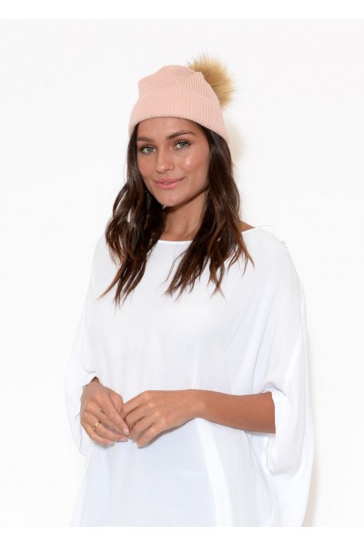 Paulie Pink Pom Pom Beanie
