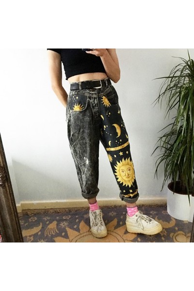 Casual Joker Pants Letter Printed Loose Feet Shorts HF2312-03-03