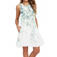women's sleeveless floral dress HF0119-04-01