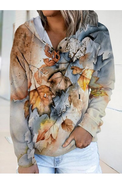 Printed loose casual tops for women HF1007-02-02