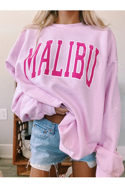 women's round neck pullover sweatshirt HF1010-01-04