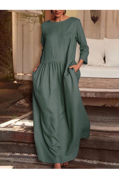 solid color temperament dress HF2208-04-03