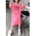 Handmade o neck Half sleeve cotton clothes For Women 2019 Outfits rose print long Dress Summer