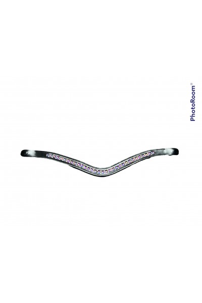 Deluxe multi shade crystal browband with quick release buttons