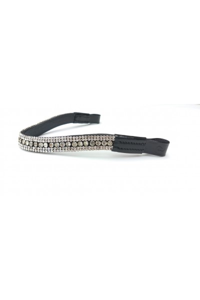 Silver Crystal Double Crystal Browband