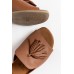 Adielia Chocolate Leather Tassel Slide